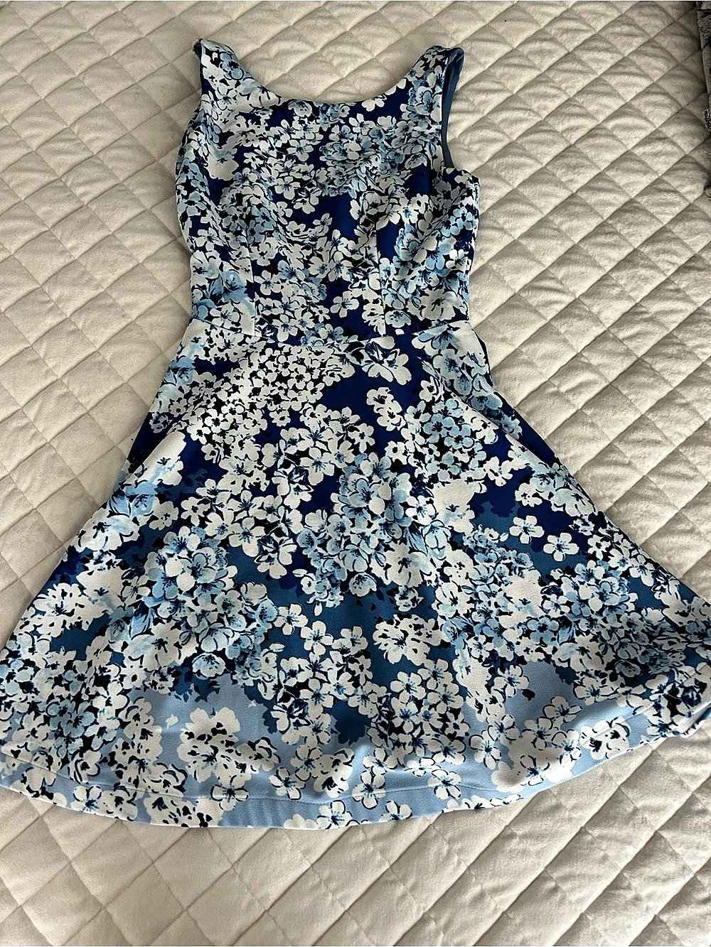 B. DARLIN Floral Mini Dress in Blue & White Size 0 Like New